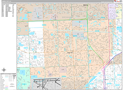 Carol City Wall Map Premium Style 2026